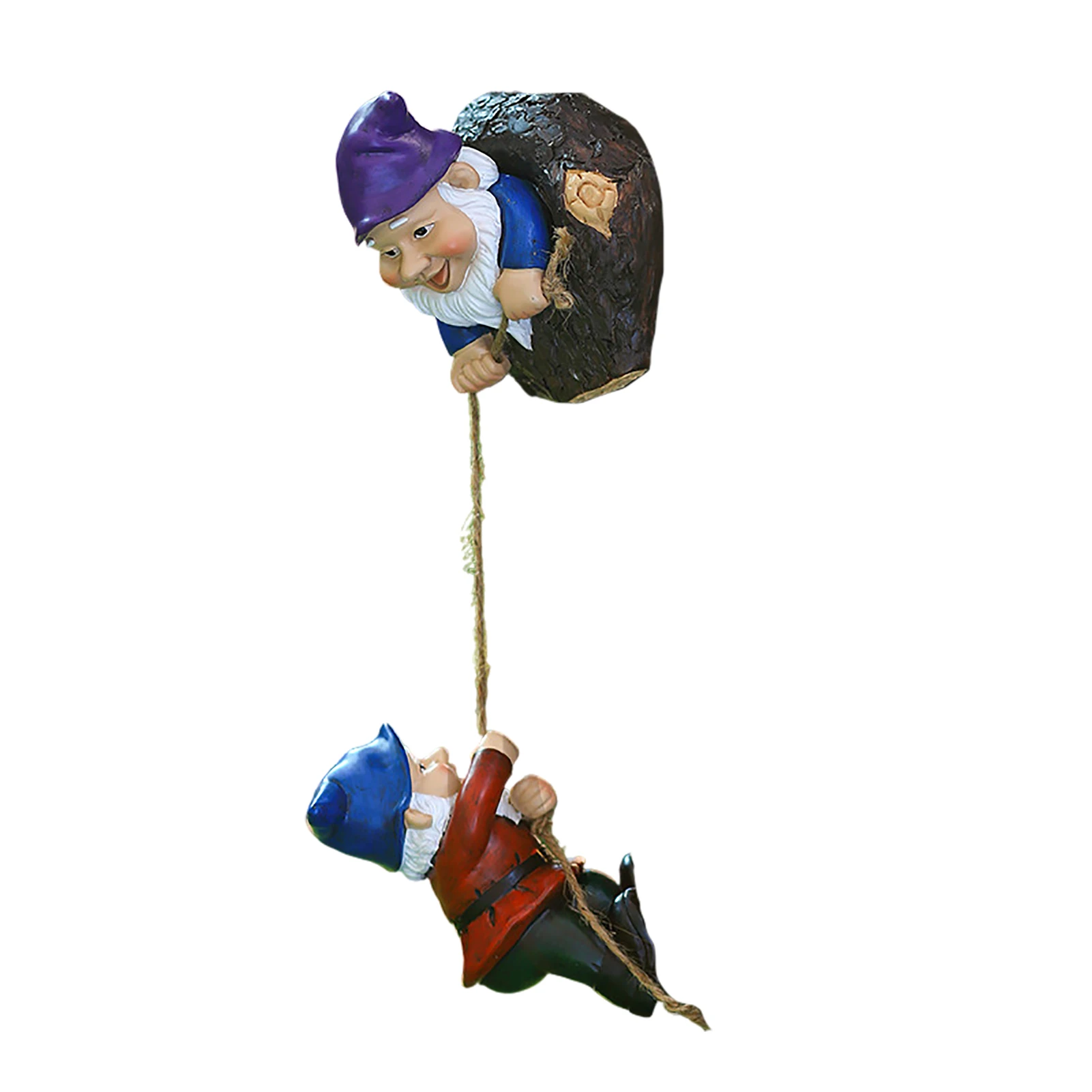 

Climbing Gnomes Tree Hugger Miniature Fairy Elf Climbing With A Rope Funny Garden Yard Art Decor For Tree Whimsical Tree Sculptu