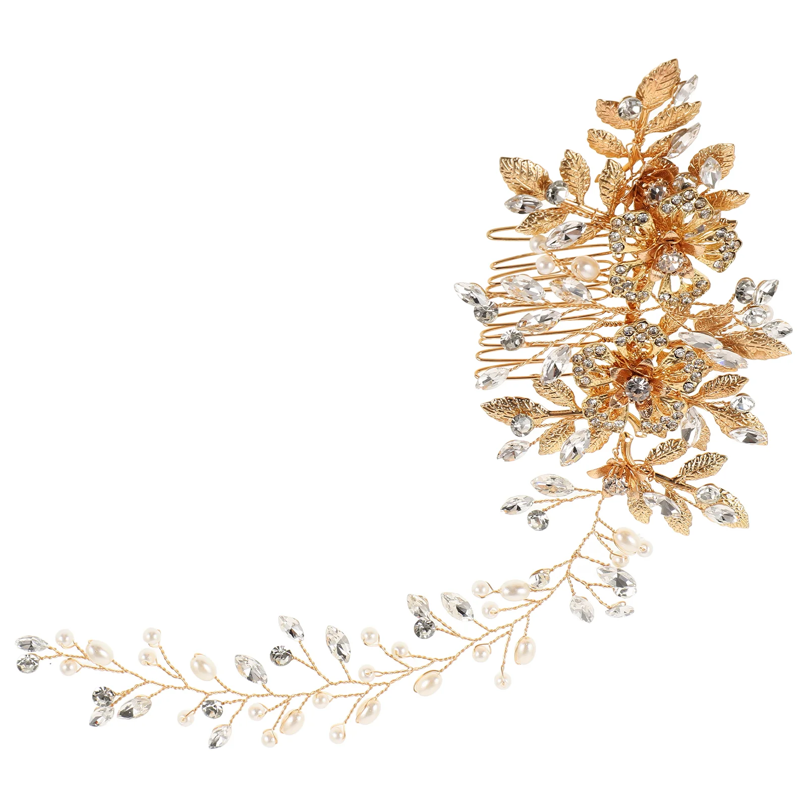 Золотой декор расческа со стразами заколки для волос свадебная заколка зажим