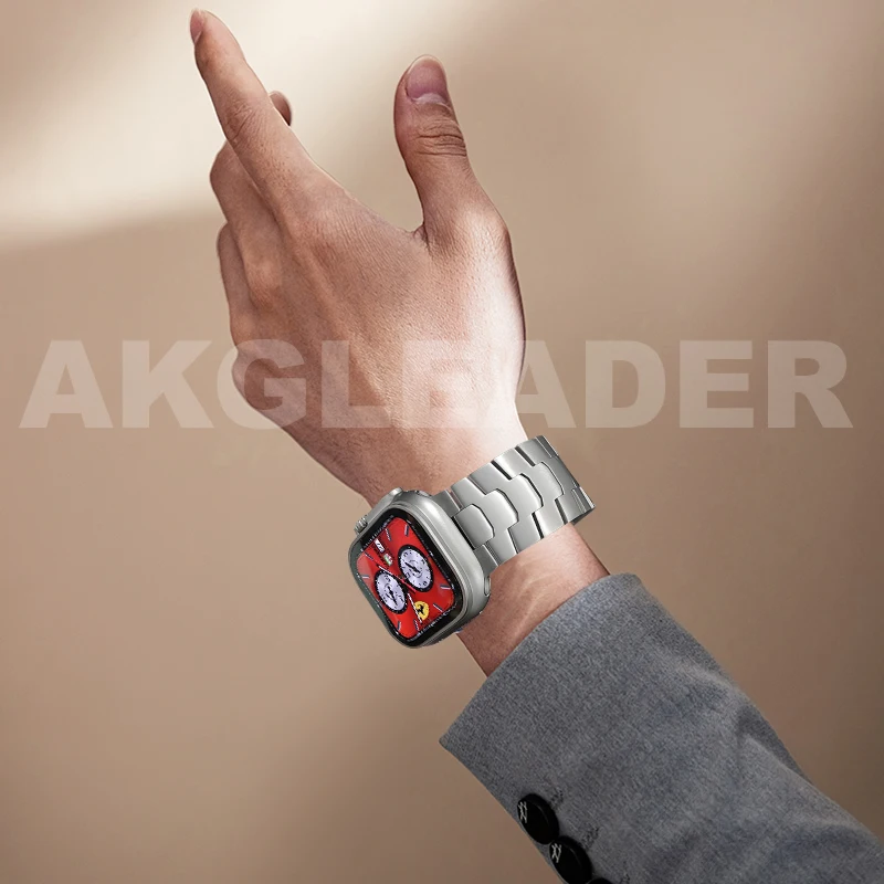 Браслет AKGLEADER Titanium для Apple Watch Ultra 2 1 Ширина 26 мм 45 44 42 iWatch 49 Приблизительный вес