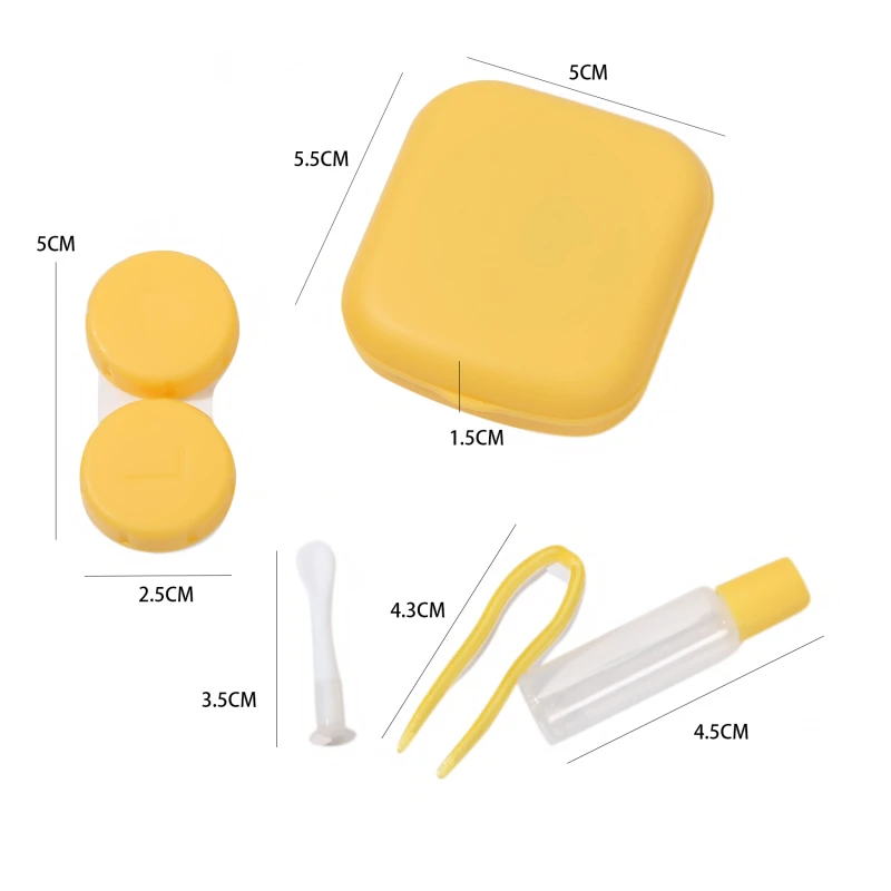 Разноцветные Мини-футляры для контактных линз Макарон глаз контейнер черного и