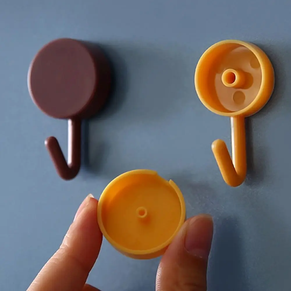 

10pcs Free Punch Wall Sticker Seamless Hook Cute Creative Sticker Hook Key Placement Classification Household Bedroom Gadgets