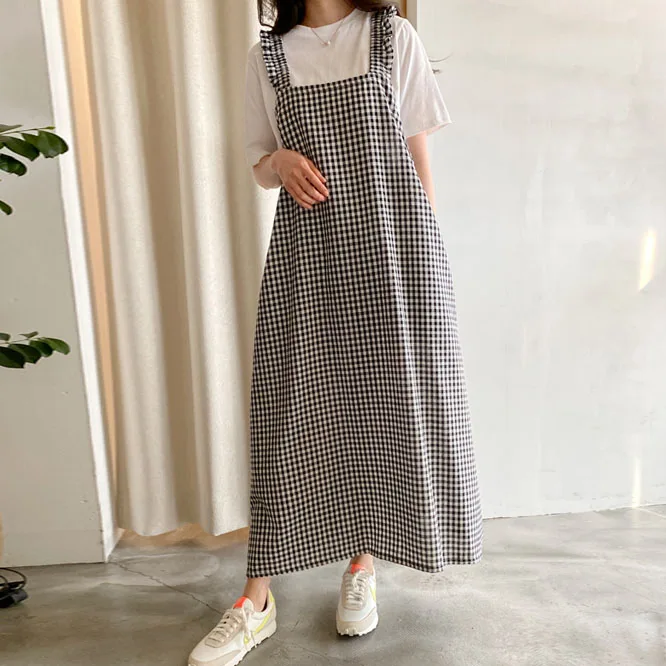 

멜빵 여름 빅사이즈 임부 원피스 a590