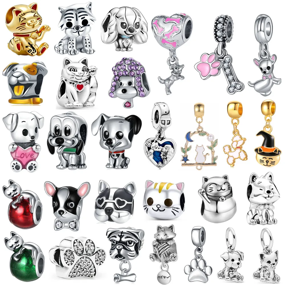 1 шт. Новый кулон в виде милых животных щенков котят оригинальный Шарм-браслет