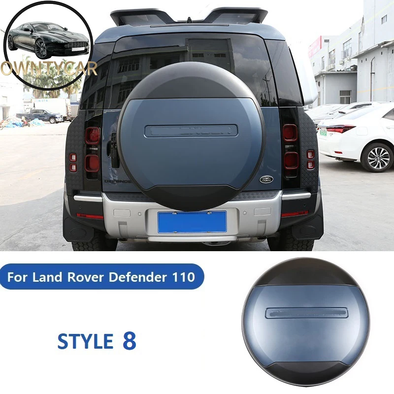 

For Land Rover Defender 110 130 2020 2021 2022 2023 ABS 8 Styles Car Rear Spare Tire Protective Cover Car Accessories