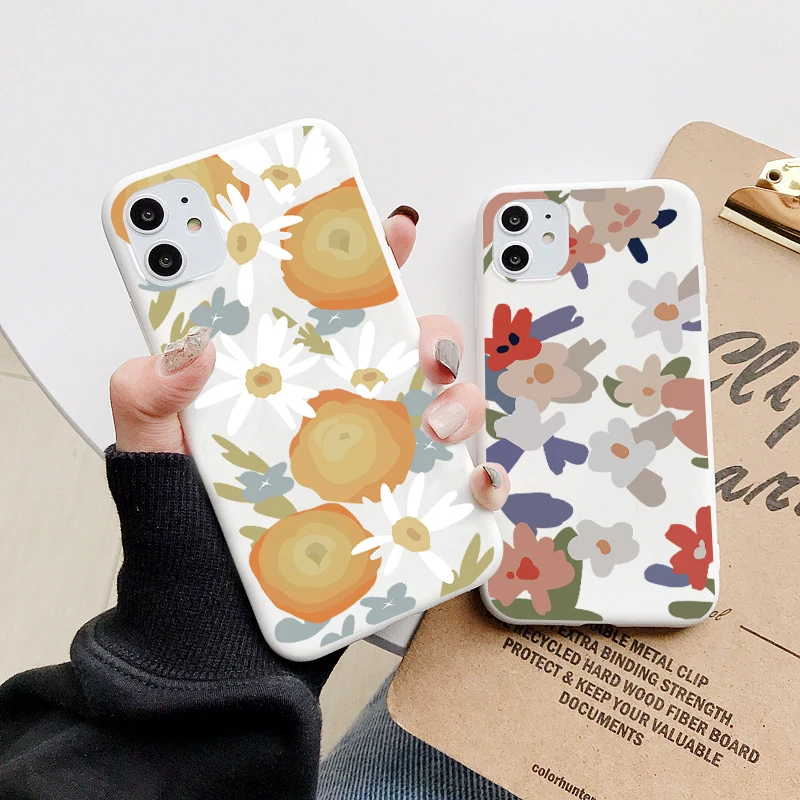 

Flower Case For Samsung Galaxy M52 A50 A21S A32 A52 A72 A12 A31 A41 A51 A71 M32 A22 S21 S8 S9 S10 S20 FE Plus Ultra TPU Cover