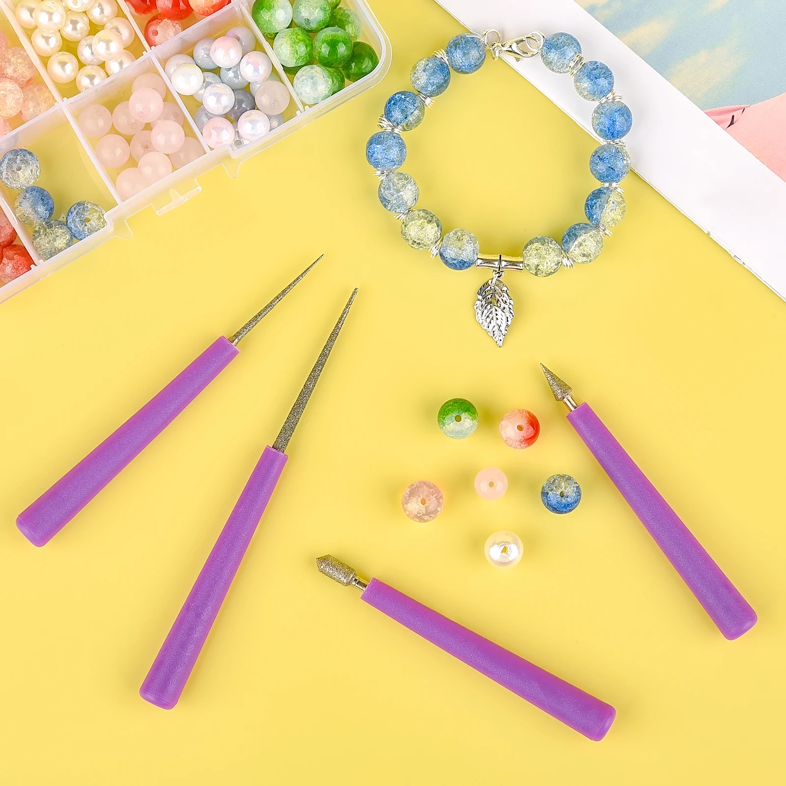 1/4 шт. инструменты для увеличения отверстий алмазные жемчужные стеклянные бусины