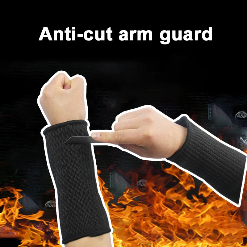 

Safety Arm Sleeve steel wire Anti Cut Puncture Proof Guard Bracers Protector Work Arm Knife Cut Resistant Gloves