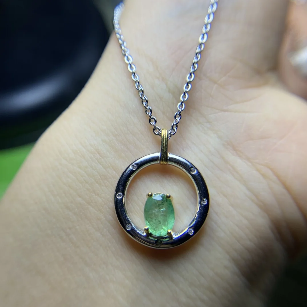 

Jewelries silver 925 jewelry jolleria de mujer gemstone pendant acessórios feminino colgantes mujer emerald colgantes send chain