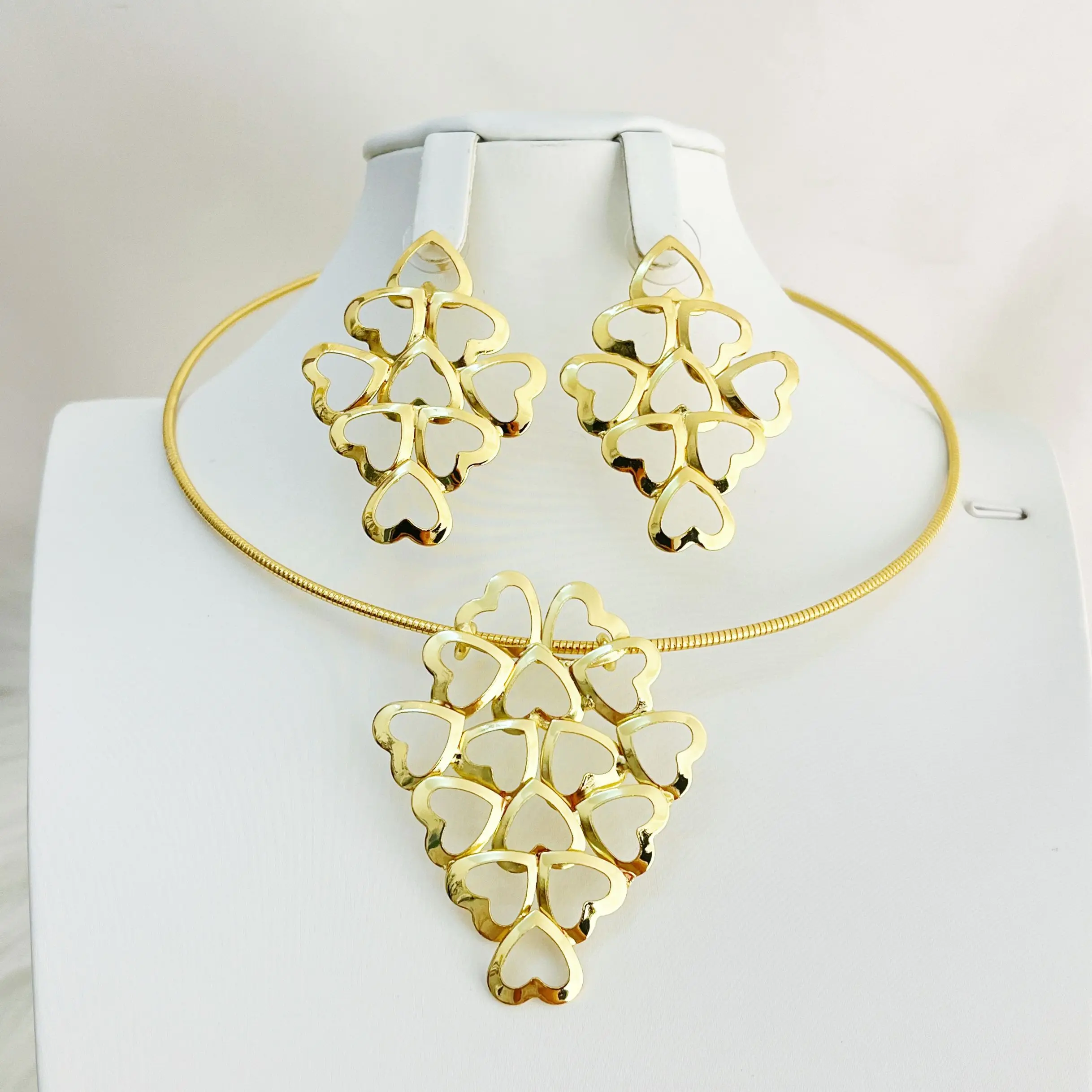 

Dubai Jewelry Set Women Wear Party Wedding Anniversary Fashionable Gold Plating Luxurious And Elegant