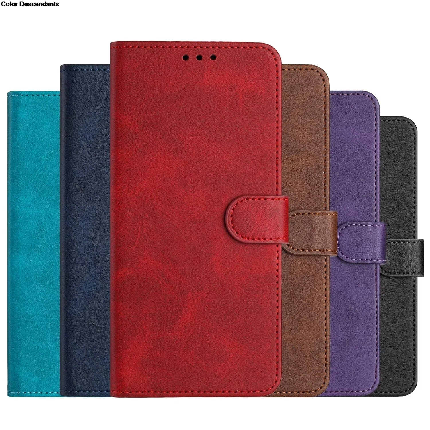 Кожаный чехол-книжка для Xiaomi Redmi Note 13 Pro 13C Poco C65 F5 X6 X5 13T 14