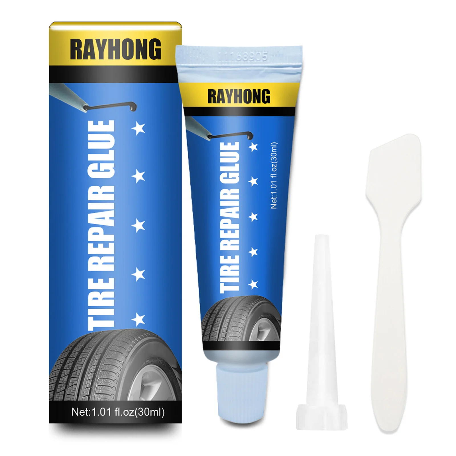 

Car Rubber Repair Tire Glue Kit With Scraper 480S Car Adhesives Tire Sealers Caulk Window Speaker Seal