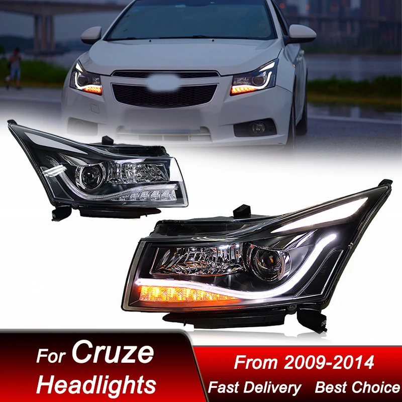 Автомобильные светодиодные фары для Chevrolet Cruze 2009-2014 полностью Audi A8 стиль
