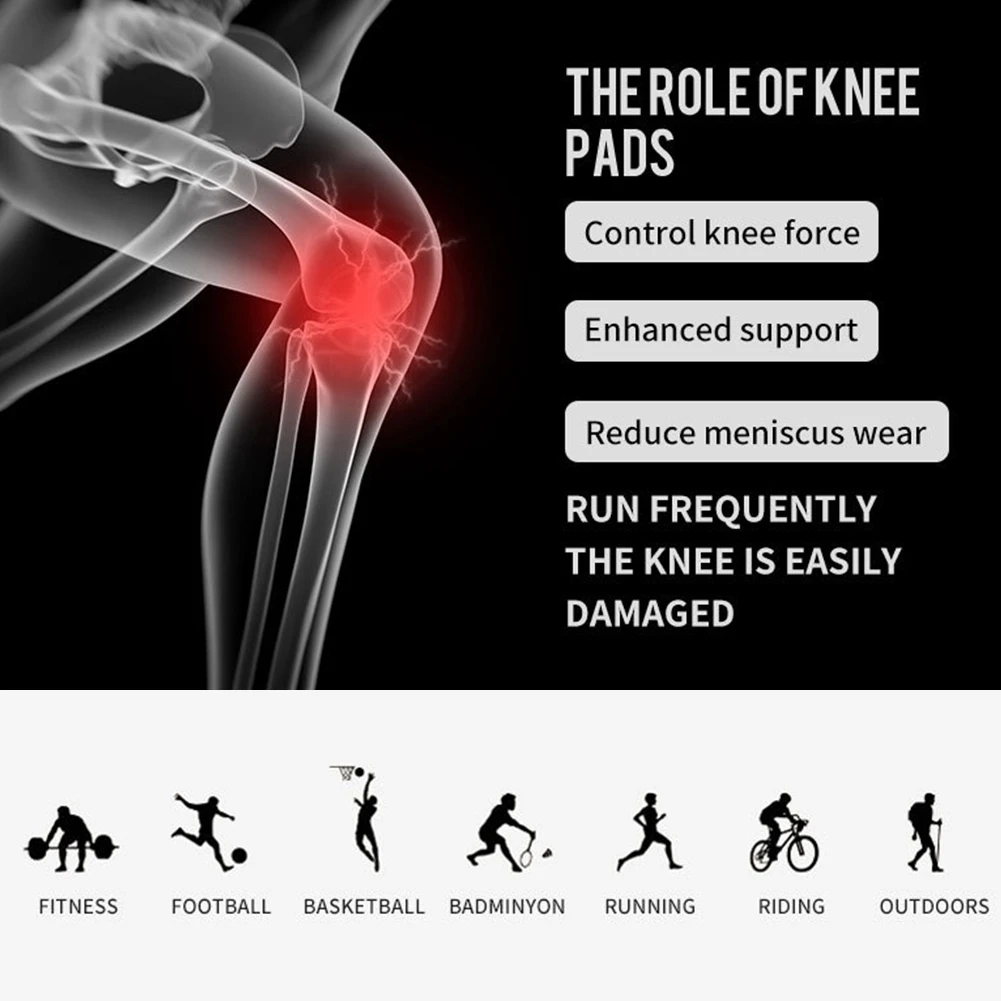

Nylon Knee Pads Compression Men Women Knee Brace Basketball Protective Equipment for Running for Joint Pain Relief for Arthritis