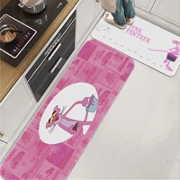 pink panther printed flannel floor mat bathroom decor carpet non slip for living room kitchen bath mats doormat