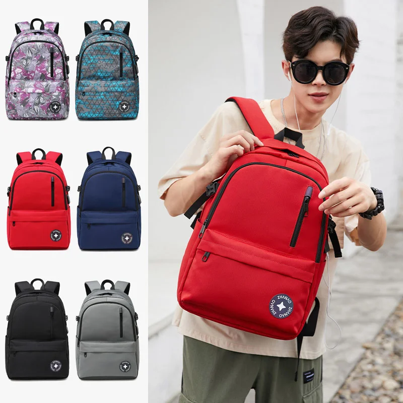 

Big Oxford Children's School Backpack for Boy Men 15.6 Laptop College Student Book Bag Schoolbag Backpack with Usb Charge