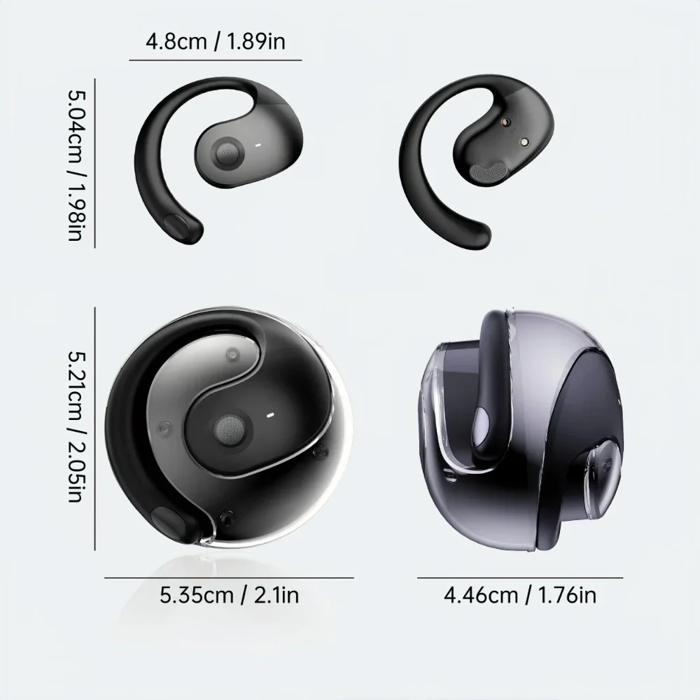 Фото T29 Беспроводные наушники Bluetooth 5,3 Гарнитура Микрофоны Hi-Fi Стереозвук Наушники Подвесные наушники-переводчики для путешествий Бизи №4