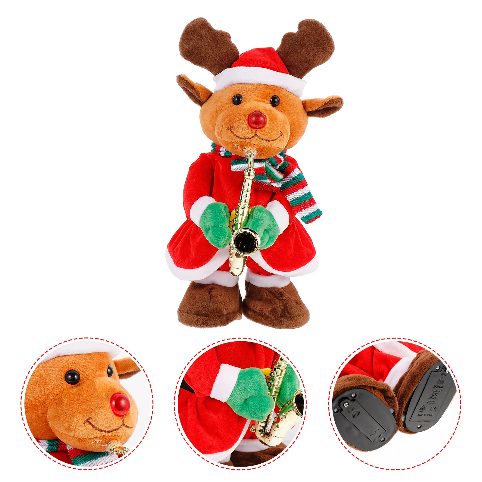 

Toy Christmas Plush Musical Singingxmas Reindeer Stuffed Dancing Figure Electric Elk Toys Decoration Santa Deer Tree Decorations