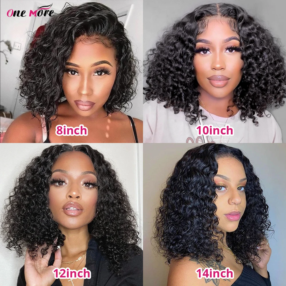Short Bob Wig Lace Front Human Hair Wigs 13x4 Glueless Wig Human Hair Ready To Wear Pre Cut Deep Wave Lace Front Wigs Preplucked images - 6