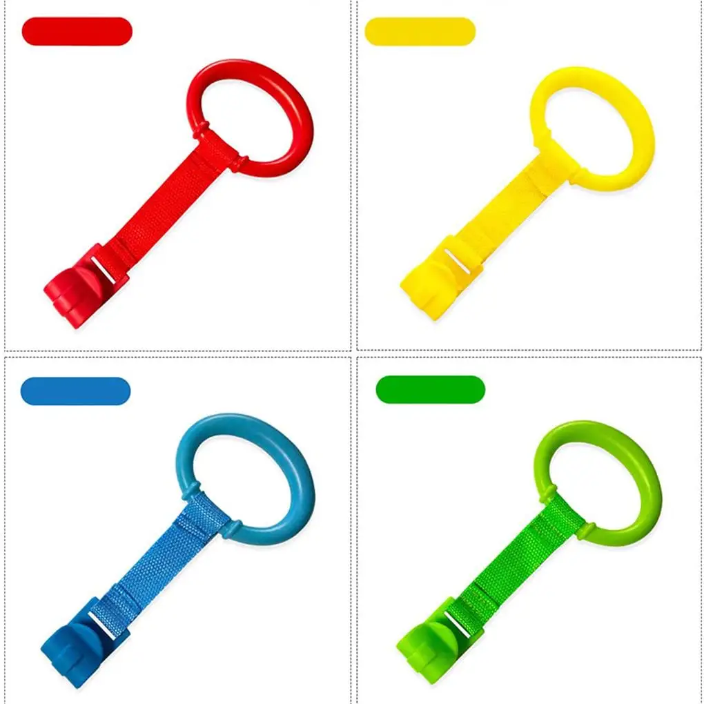 

10X Pull Ring Training Prop Plastics Flexible Fine Workmanship Baby Supplies Learning Tools Stand-up Rings Baby Park Circle