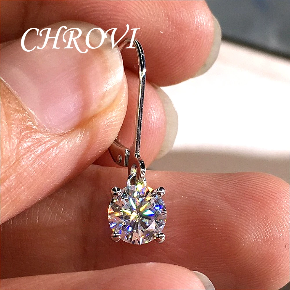 Фото Изысканные серьги-гвоздики из стерлингового серебра 925 пробы с морганитом в четырех крапанах для женщин, элегантный и торжественный французский стиль №2