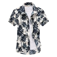 2022 summer mens short sleeve hawaiian shirt quick dry casual floral beach shirt asian plus size m 5xl