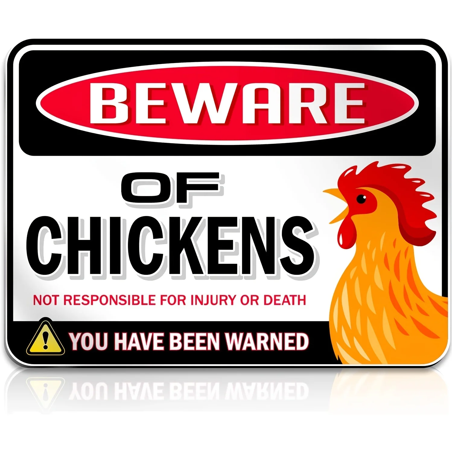 

B Warning Sign Beware Of Chicken Decor Chicken Yard Decorations Chicken Coop Accessories Chicken Gifts For Chicken Lovers 12x8I