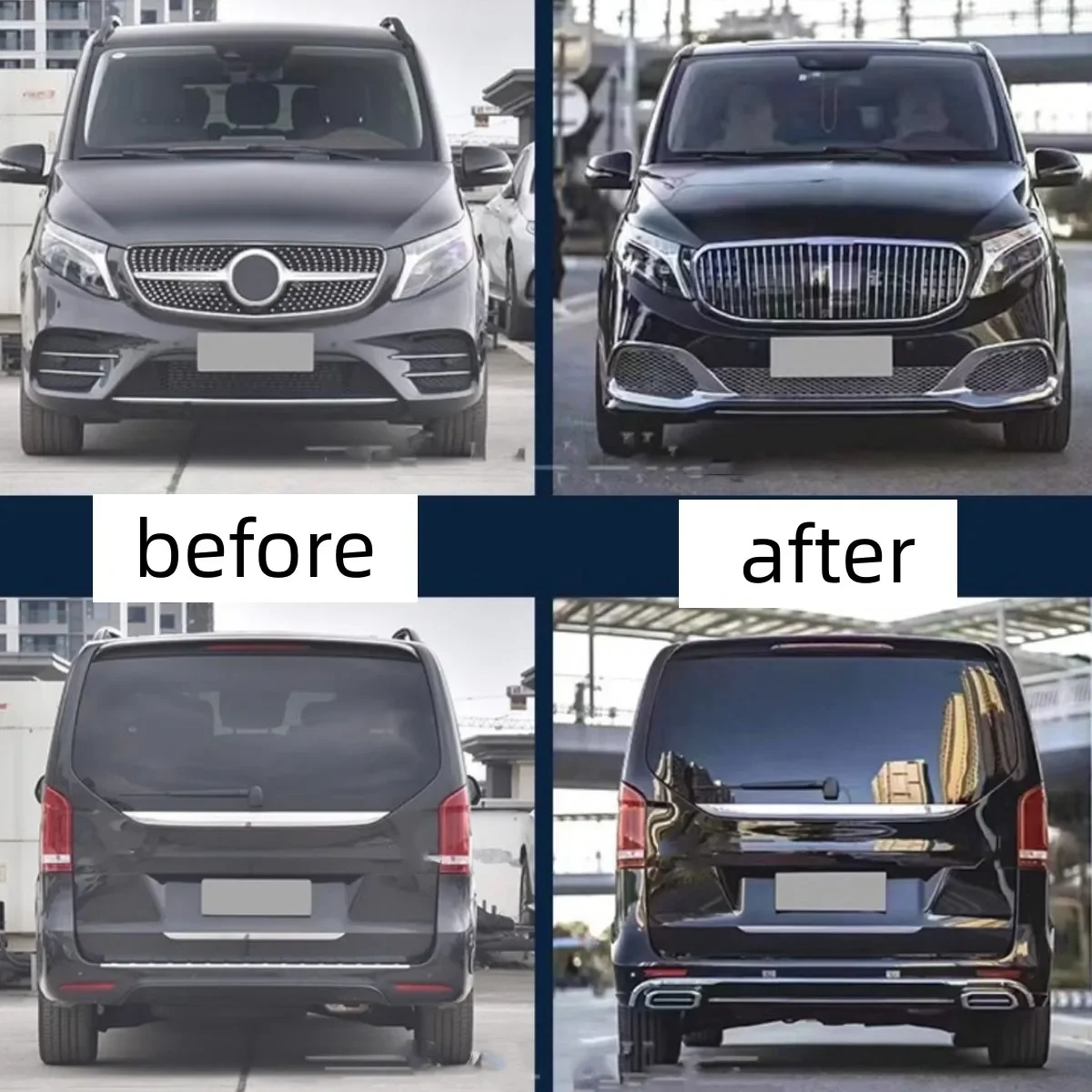 Комплект кузова передний и задний бампер в сборе для Mercedes Benz vito V260 V250