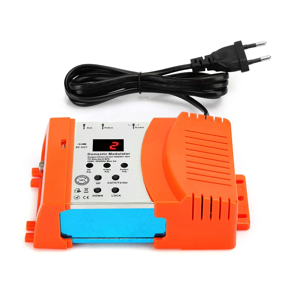 

M66 ABS Professional Humanized AV TO RF Home Modulator VHF/UHF Working Frequency EU Plug Power Supply Voltage 250V home home