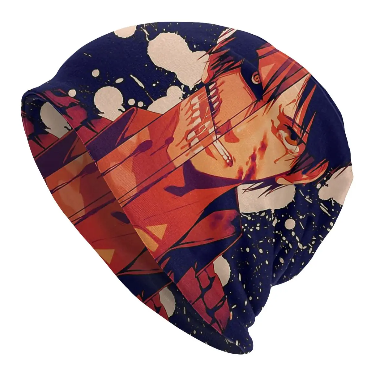 

Eren Attack on Titan Autumn Female Warm Beanies Double Used Outdoor Bonnet Hats