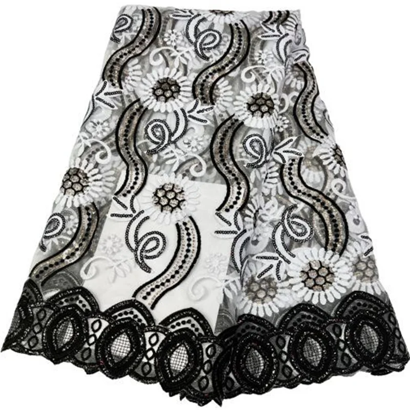 

Африканская кружевная ткань, вышивка, сетка, тюль, кружево с блестками, высокое качество, африканская французская сетчатая кружевная ткань для шитья платья 5 ярдов