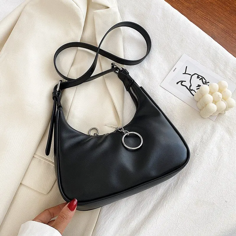 

Fashion Shoulder Bags For Women 2022 Casual Crossbody Bags For Women Pu Leather Solid Color Simple Handbags Women'S Bag