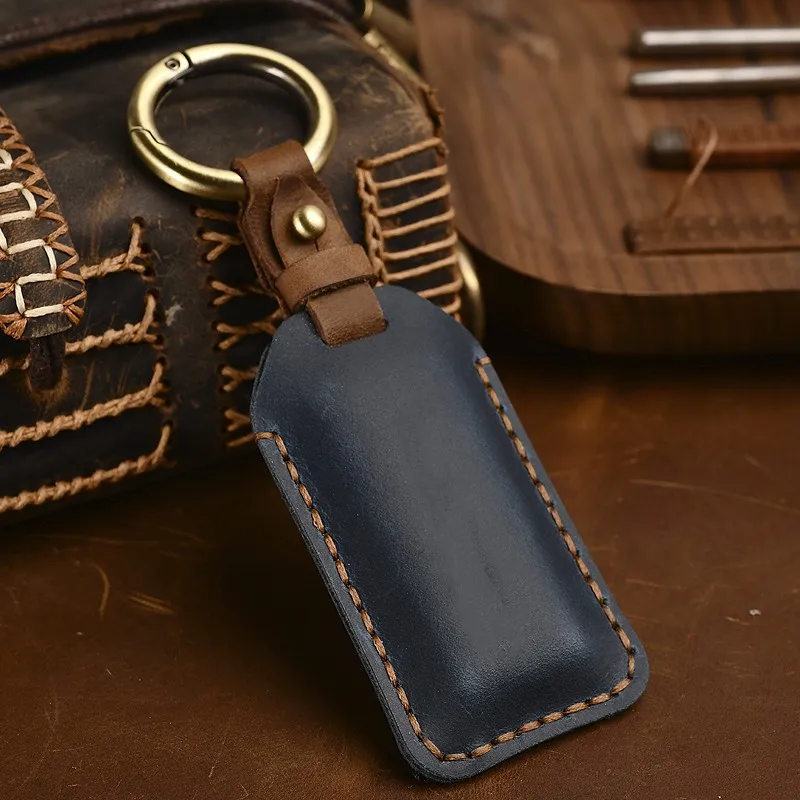 

Car Key Case Cover Key Bag for volvo s90 v90 xc90 2017 2018 Case Remote Keys Shell leather 2018 cover Accessories Car-Styling