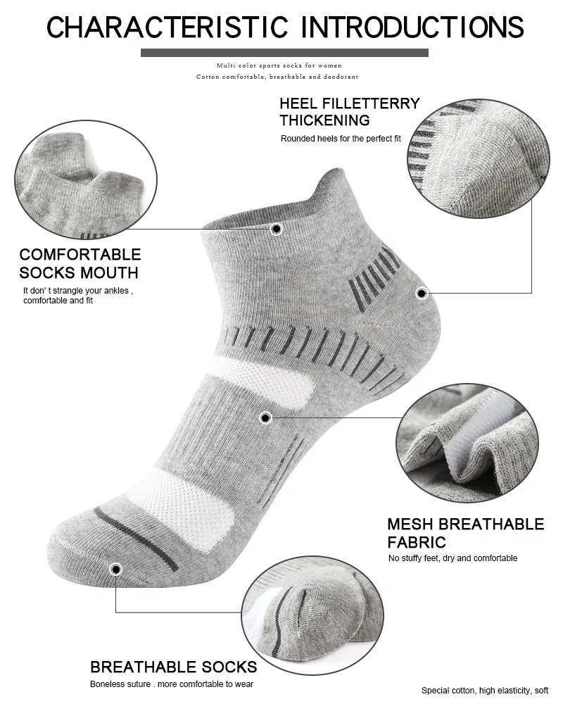 5Pairs High Quality Men Running Outdoor Ankle Socks Breathable Cotton Sports Socks Casual Athletic Thin Cut Short Sock Plus Size