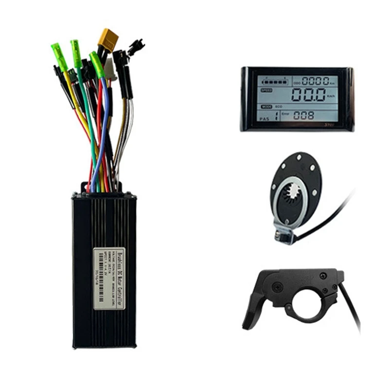 

New 36V 48V 750W 1000W Ebike Brushless 30A Sine Wave Three-Mode 12 Tubes Controller With S900 Display Ebike Parts