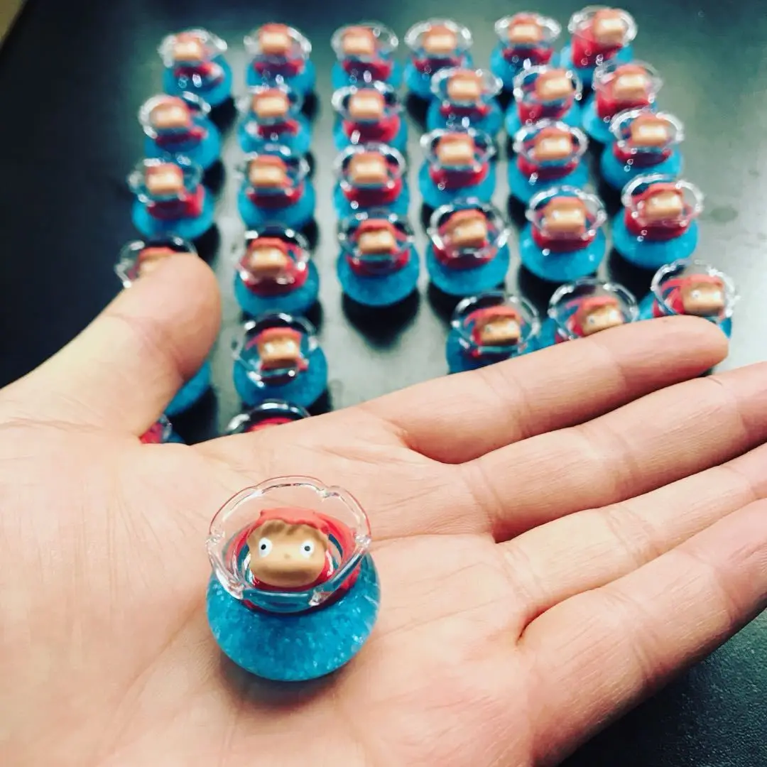 

Мультяшная анимация понё на скале Золотая рыбка Ji украшение на холодильник микро-пейзаж креативная кавайная игрушка для рождественского подарка