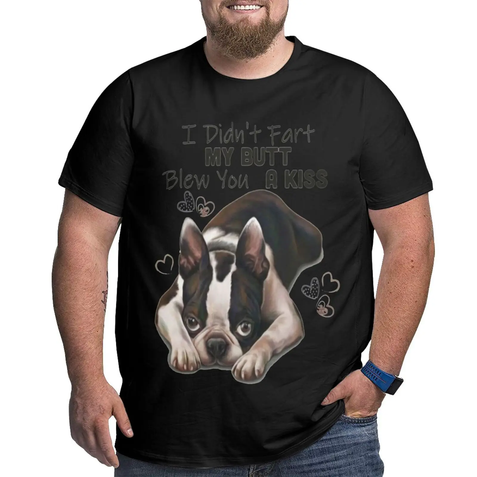 

Футболка-оверсайз Boston Terrier I Didnt Fart My, Мужская футболка, женская футболка, футболка с короткими рукавами