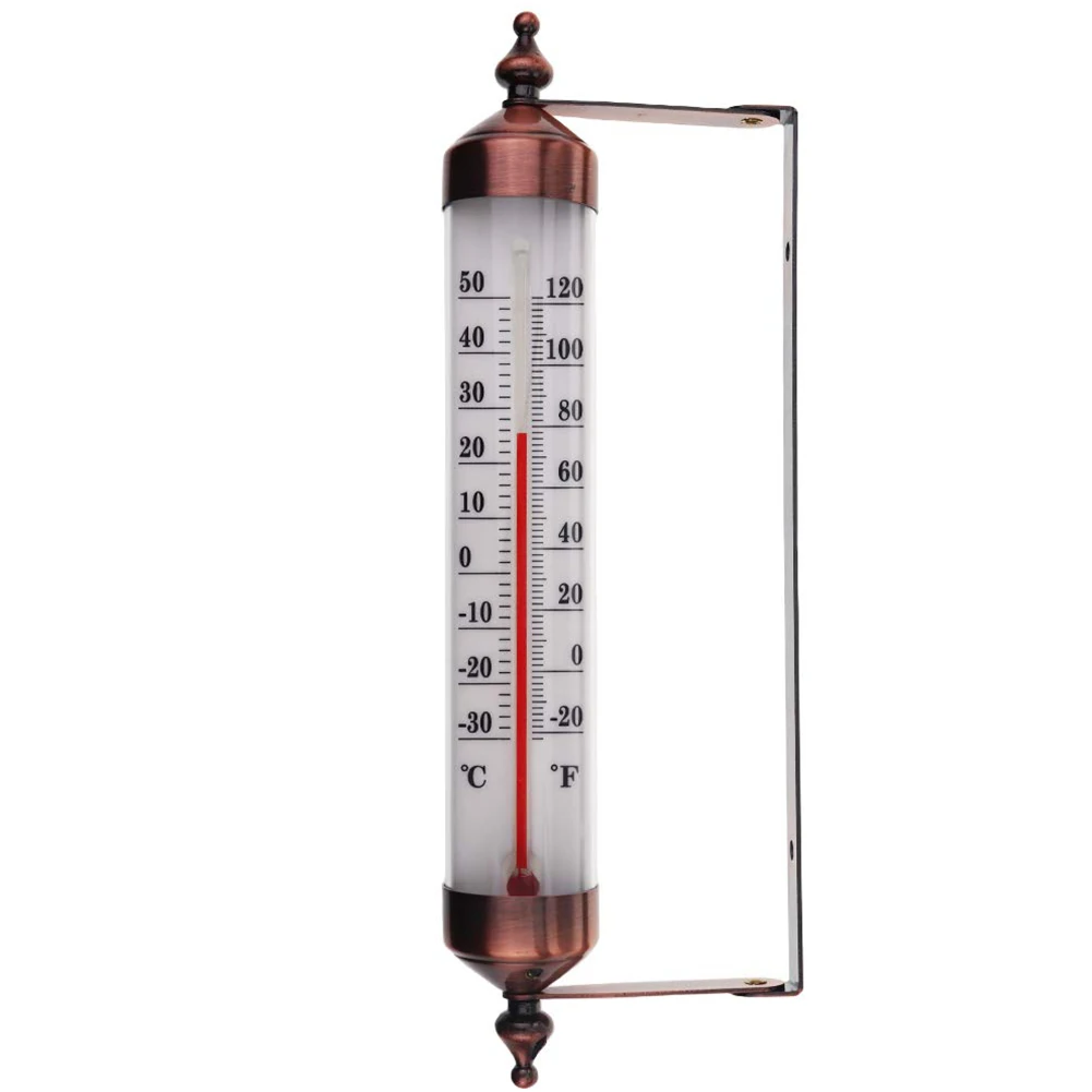 

Наружный пластиковый термометр с диапазоном от-30 до 50 °C для сада, солнечной террасы, теплицы, наружные настенные украшения для сада, принадл...