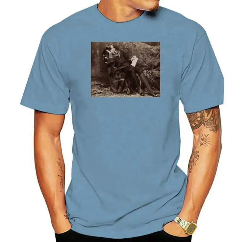 

Men Good Quality T-Shirt Top Tees Fashion Cotton Casual Free Shipping Oscar Wilde Classic Literature Dorian Gray T Shirt Creator