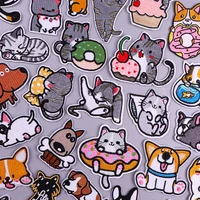 playful cat dog patch iron on patches for clothing cartoon animal embroidered patches on babys clothes badge clothing patch diy