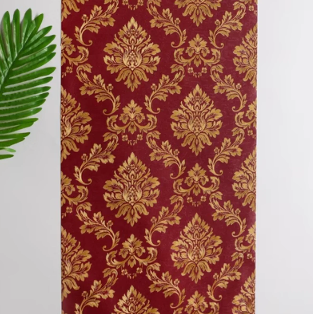 

Size：9.5x0.53meter 3D Relief Noble Red Flower Pattern wallpaper home and hotel Living room dining room background wall wallpape