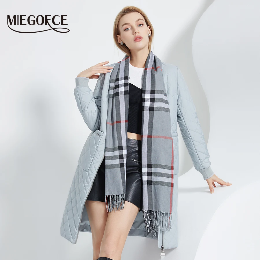 MIEGOFCE 2022 Весна и осень Новая мода Удобная длинная женская куртка бейсбольный