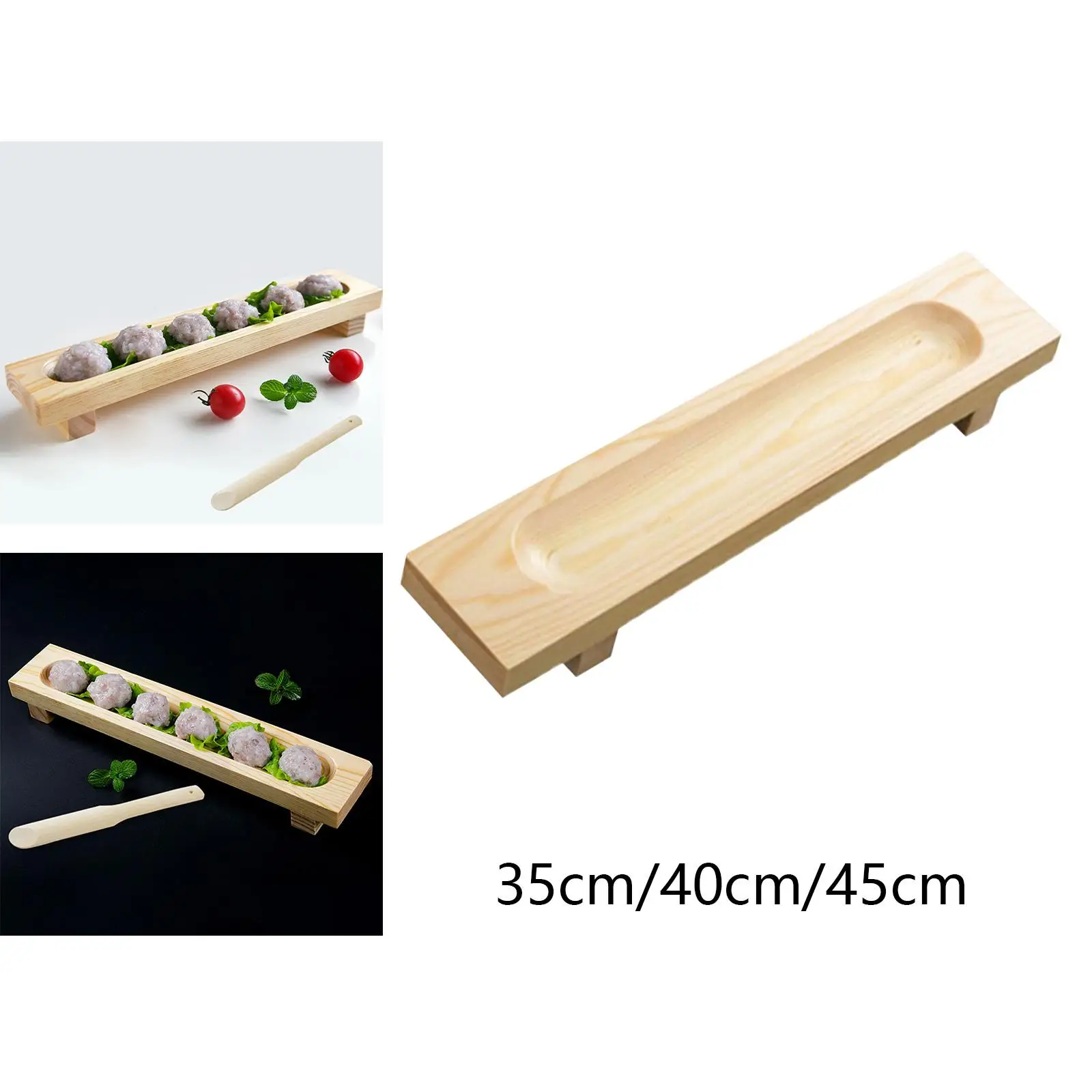 Горячий горшок тарелка для фрикаделек деревянная прямоугольная ресторана