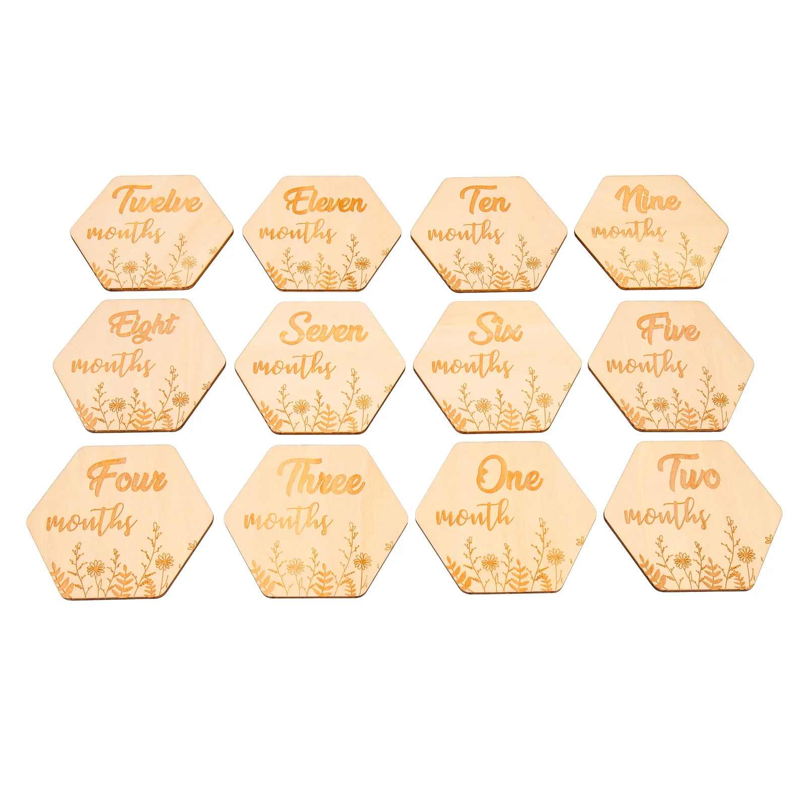 

12Pcs Baby Monthly Block Baby Monthly Cards Commemorate Milestone Cards Photo Props