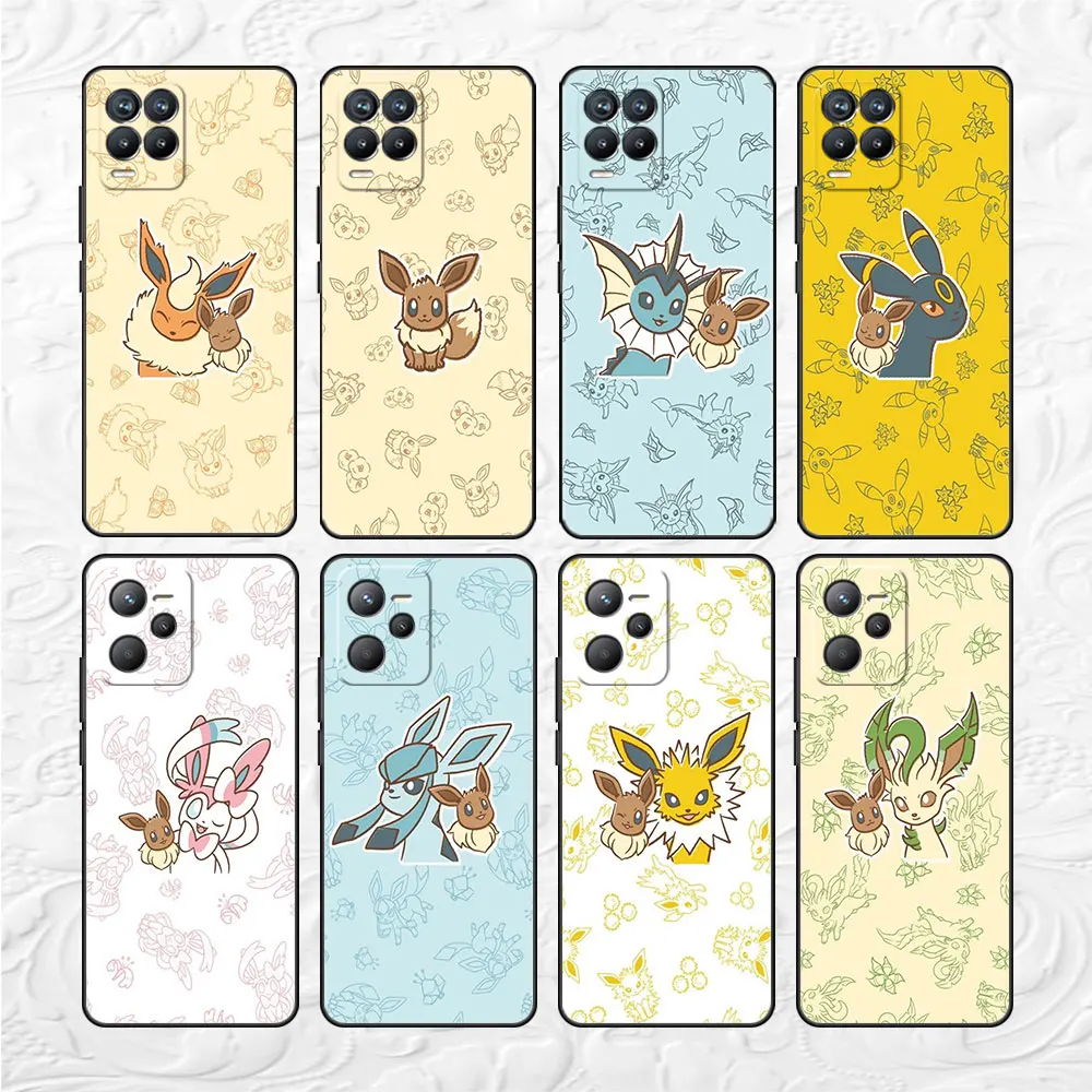

Чехол для телефона с Аниме Pokemon Eevee чехол для Realme 8 GT Noe 2 3 5 7 6 Pro 8i C35 C21 C21y 9 Plus 11 C55 C53
