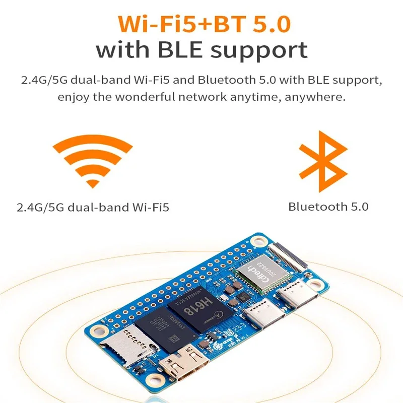 Мини-ПК Orange Pi Zero 2 Вт 4 Гб RAM DDR4 Allwinner H618 Demon Board