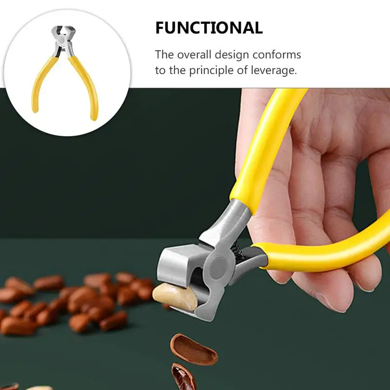 

1Pc Stainless Steel Nut Plier Practical Nut Peanut Pine Nut Sheller (Yellow)