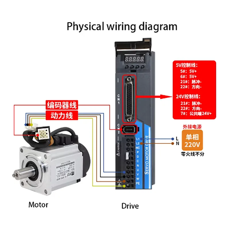 Серводвигатель переменного тока SWX60 200 Вт/400 Вт/600 Вт 0.64N/1.27N/1.91NM3000 об/мин