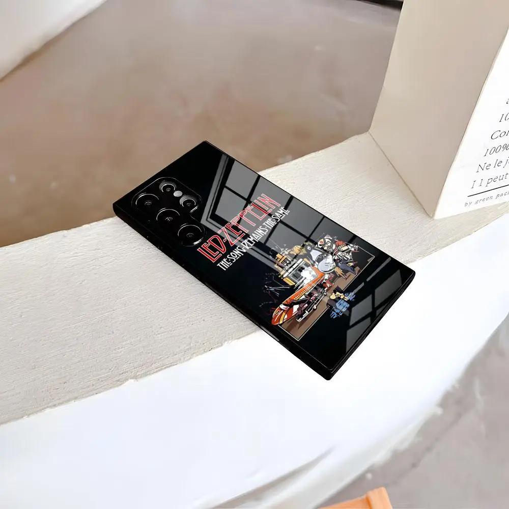 Фото Чехол для телефона L-Led Band Zeppelin для Samsung A57 A37 A33 5G A54 A36 A35 A56 A52 A17, противоударный стеклянный чехол №5