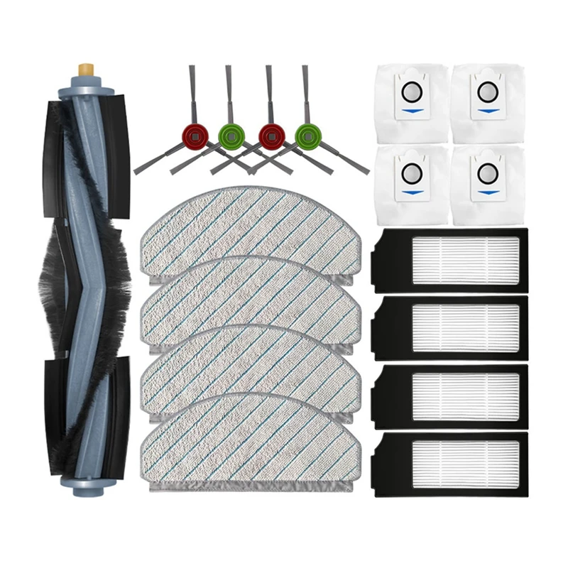 

Аксессуары для робота-пылесоса Ecovacs X1 Plus / T10 Plus, основная боковая щетка, фильтр НЕРА, пылесборник, тряпичная тканевая крышка