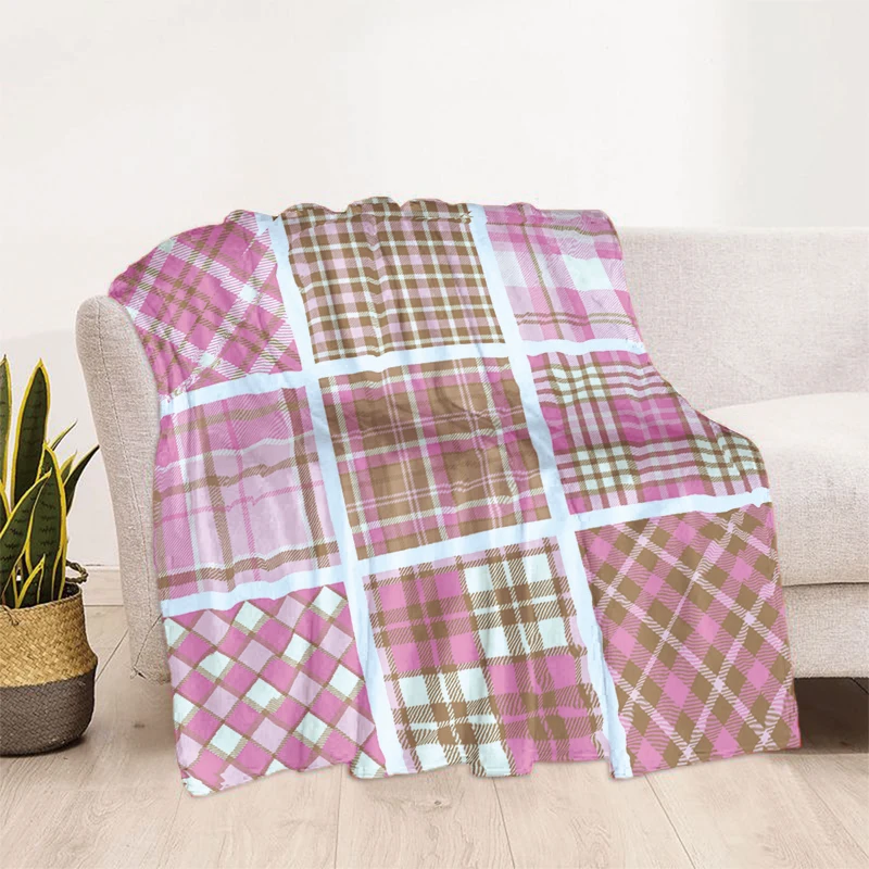 

Striped plaid leopard European American Pattern Manta Sofa Bed Cover Soft Blanket Plaid Soft Warm Flannel Throw Blankets Gif